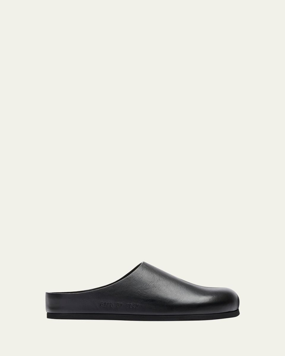 Calf Leather Slipper Clogs